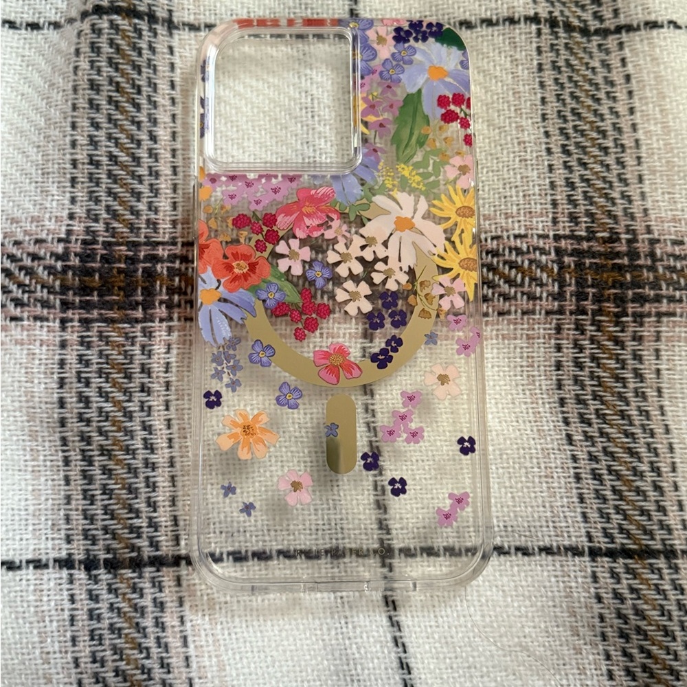 Floral Clear Phone Case iPhone 15 pro max